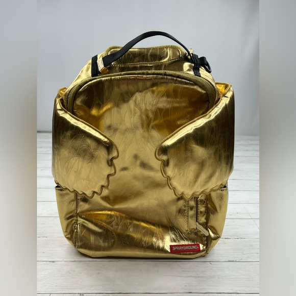 Sprayground Bags Sprayground King Midas Wings All Gold Limited Edition Bookbag Backpack